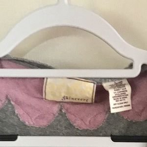 Anthropologie grey & pink cardigan sweater